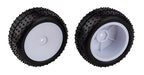 Team Associated 21596 Mini Pin Tires Mounted on White Wide Wheels for Reflex 14