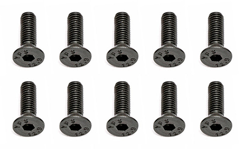 Team Associated 25202 M3X10mm Flat Head Hex Screw (10 Pack)
