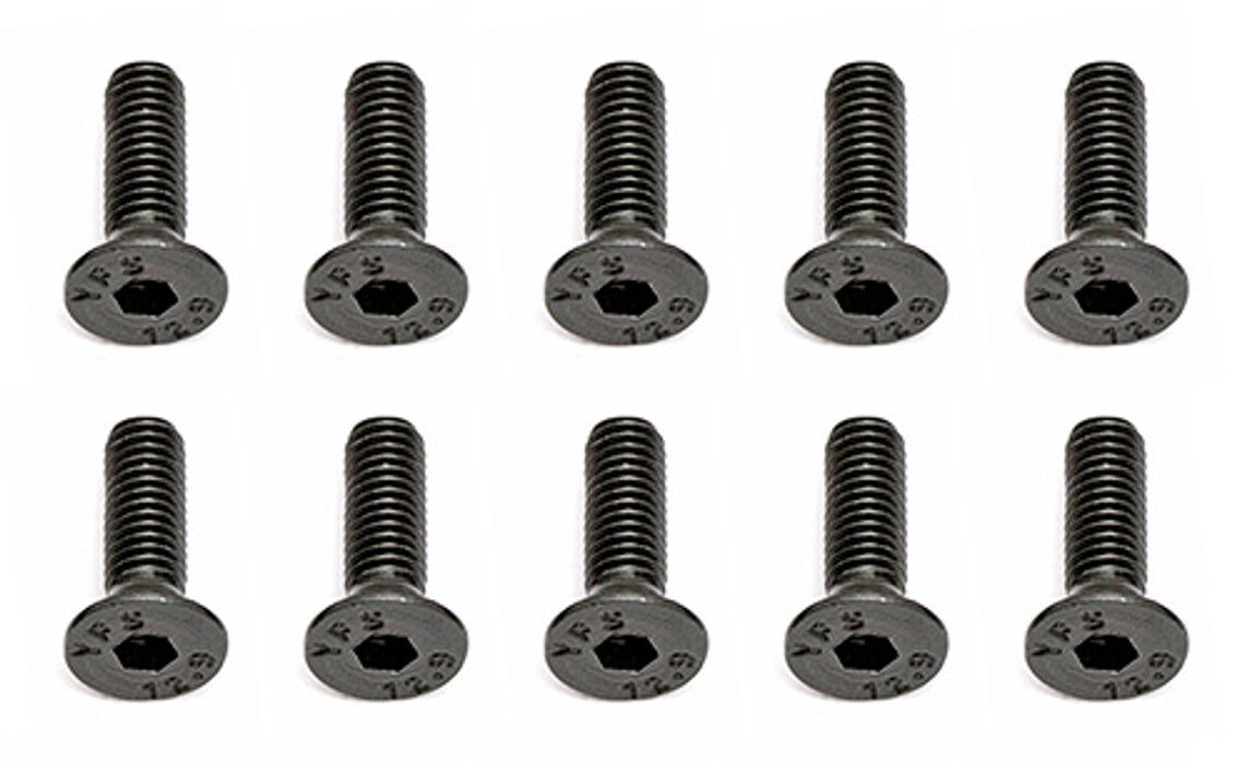 Team Associated 25202 M3X10mm Flat Head Hex Screw (10 Pack)
