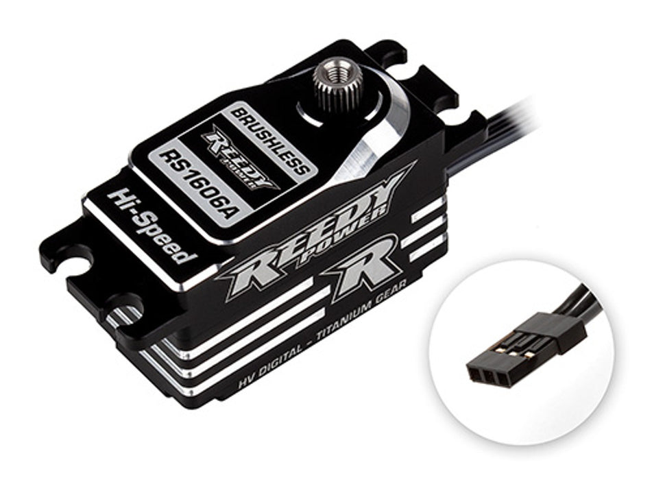 Team Associated 27154 Reedy RS1606A Low-Profile Titanium Gear Brushless Hi-Speed Servo