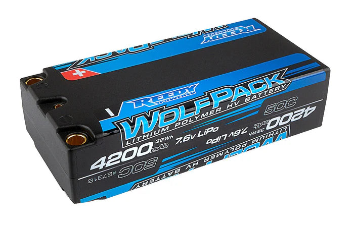 Team Associated 27318 Wolfpack 2S 7.6V 4200mAh 50C Shorty HV-LiPo Battery