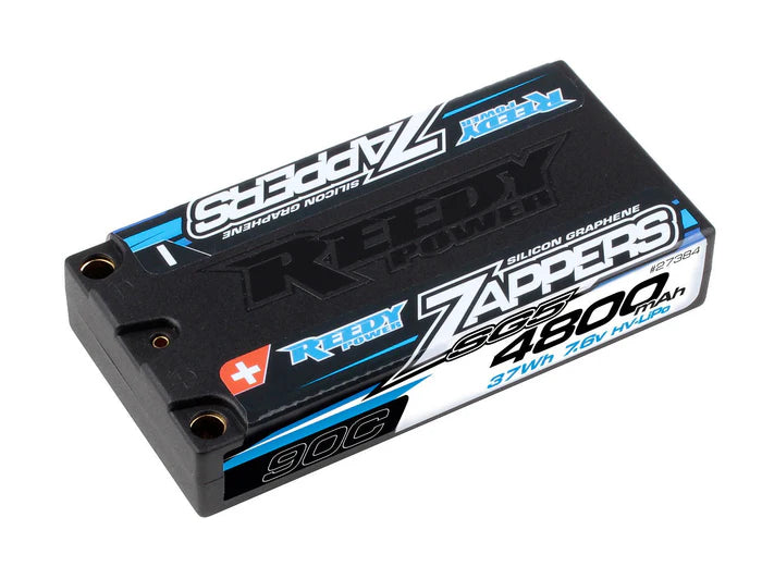 Team Associated 27384 Reedy Zappers SG5 2S 7.6V 4800mAh 90C LP Low Profile HV-LiPo Shorty Battery