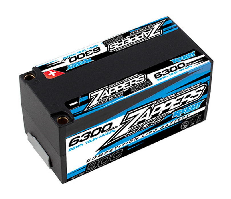 Team Associated 27390 Reedy Zappers SG5 4S 15.2V 6300mAh 90C HV-LiPo Shorty Battery