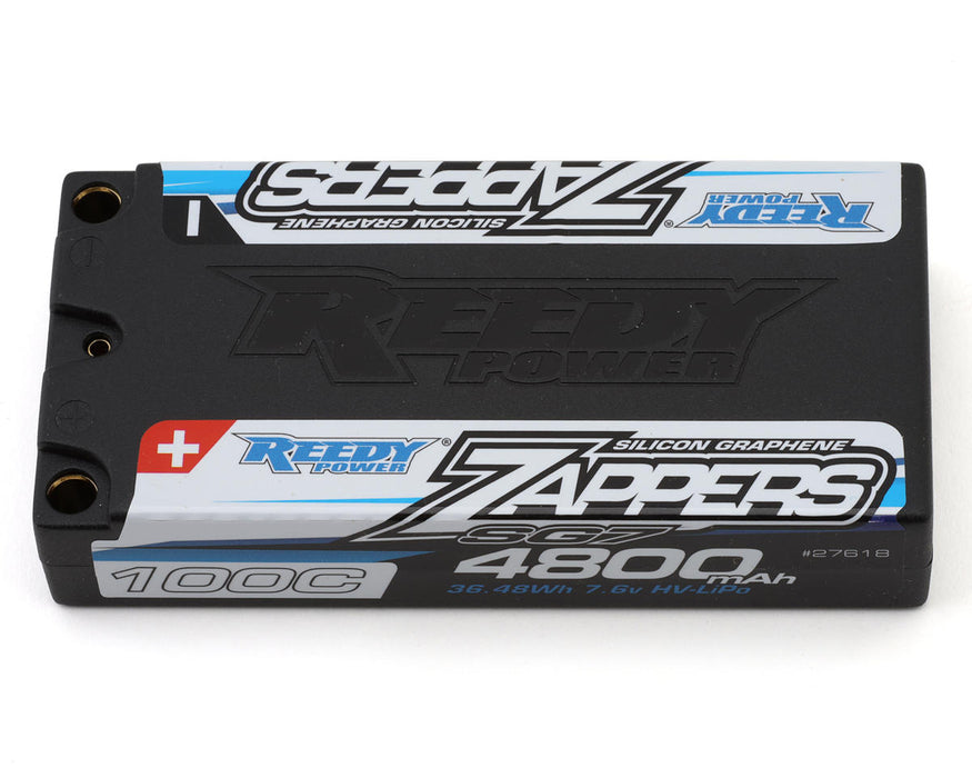 Team Associated 27618 Reedy Zappers HV SG7 7.6V 4800mAh 2S Low Profile Shorty 100C LiPo Battery