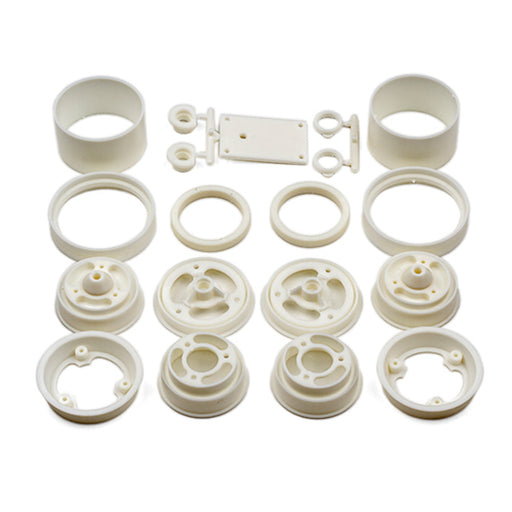 Team Associated 6643 White Front and Rear RC10 Wheels