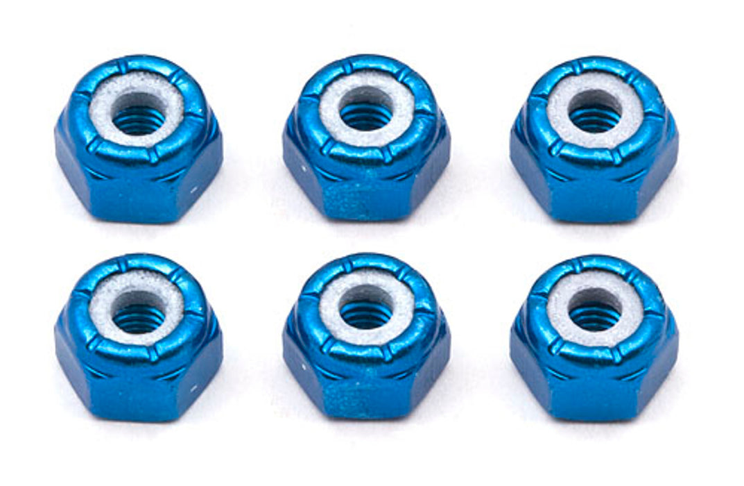 Team Associated 6943 8-32 Blue Aluminum Locknut 6 Pack