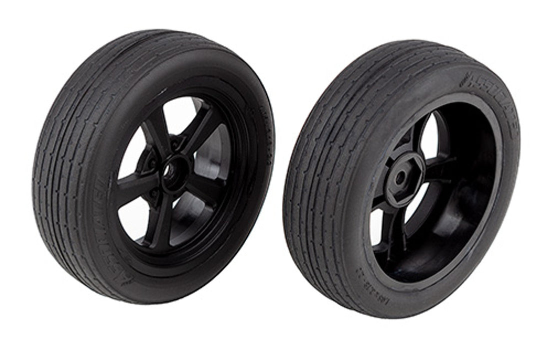 Team Associated 71073 Front Wheels and Tires for DR10 Drag Race Car
