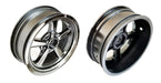 Team Associated 71077 Black Chrome Drag Front Wheels 2.2"/3.0" with 12mm Hex