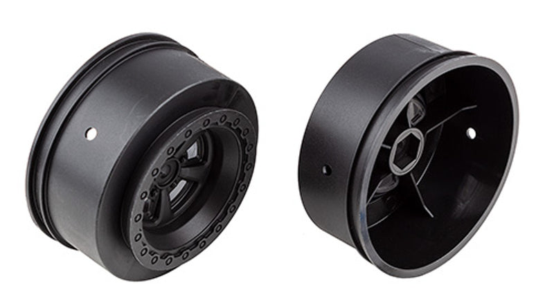 Team Associated 71078 Black DR10 Drag Rear Wheels