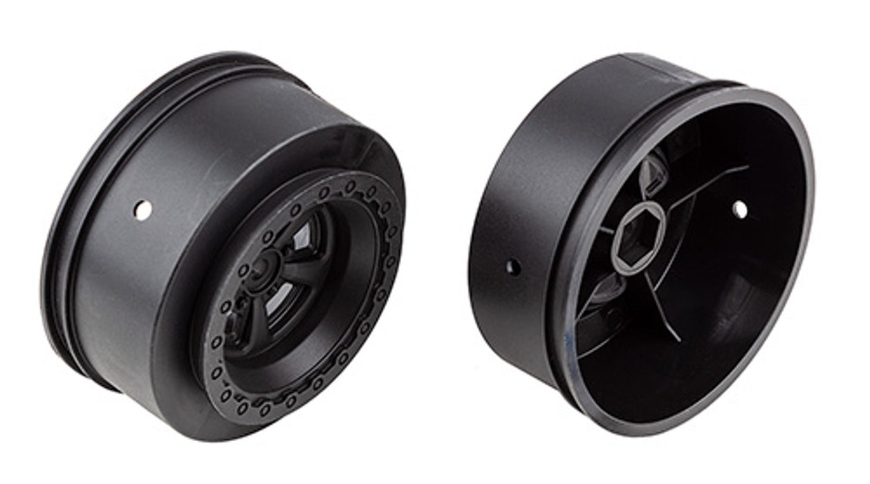 Team Associated 71078 Black DR10 Drag Rear Wheels