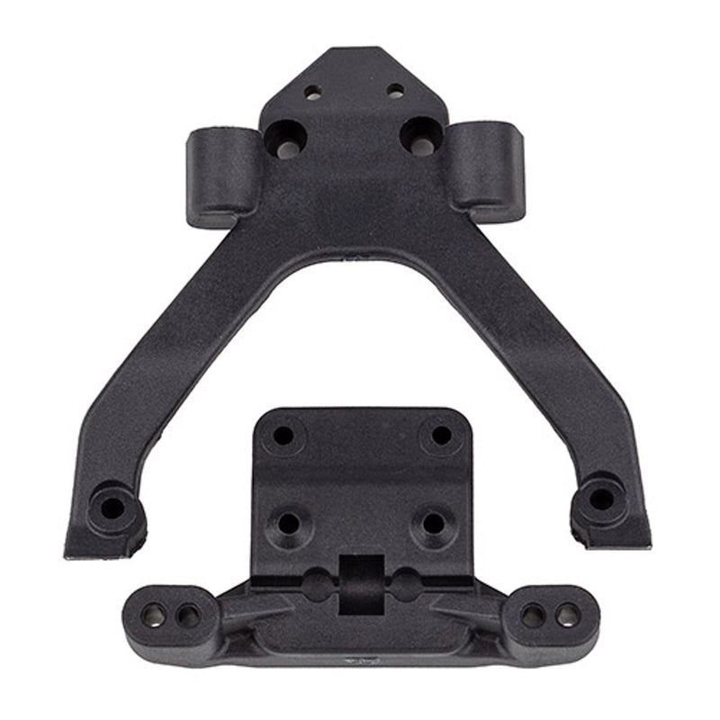 Team Associated 71183 RC10B6.4 Factory Team Carbon Front Angled Top Plate and Ballstud Mount
