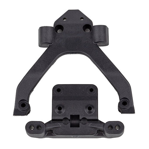 Team Associated 71183 RC10B6.4 Factory Team Carbon Front Angled Top Plate and Ballstud Mount