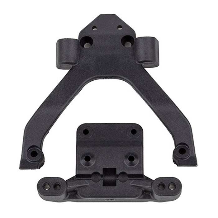 Team Associated 71183 RC10B6.4 Factory Team Carbon Front Angled Top Plate and Ballstud Mount