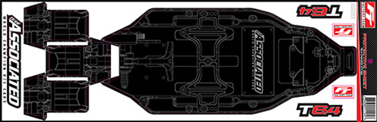 Team Associated 71184 RC10T6.4 Factory Team Printed Chassis Protective Sheet