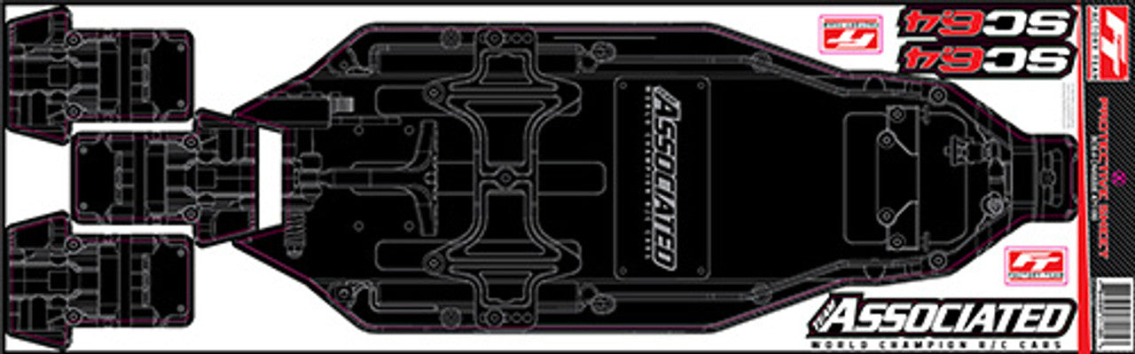 Team Associated 71185 RC10SC6.4 Factory Team Printed Chassis Protective Sheet
