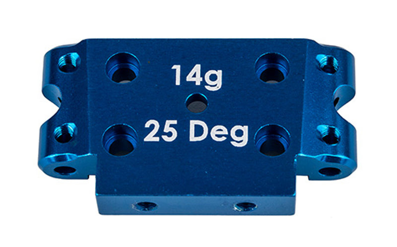 Team Associated 72006 25deg, Blue DR10 Factory Team Aluminum Front Bulkhead for DR10 & DR10 Pro