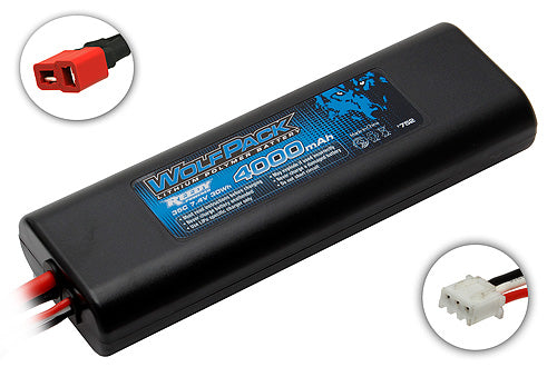 Team Associated 752 4000mAh 35C Wolfpack 7.4 2S LiPo Battery with T-Plug (Deans)