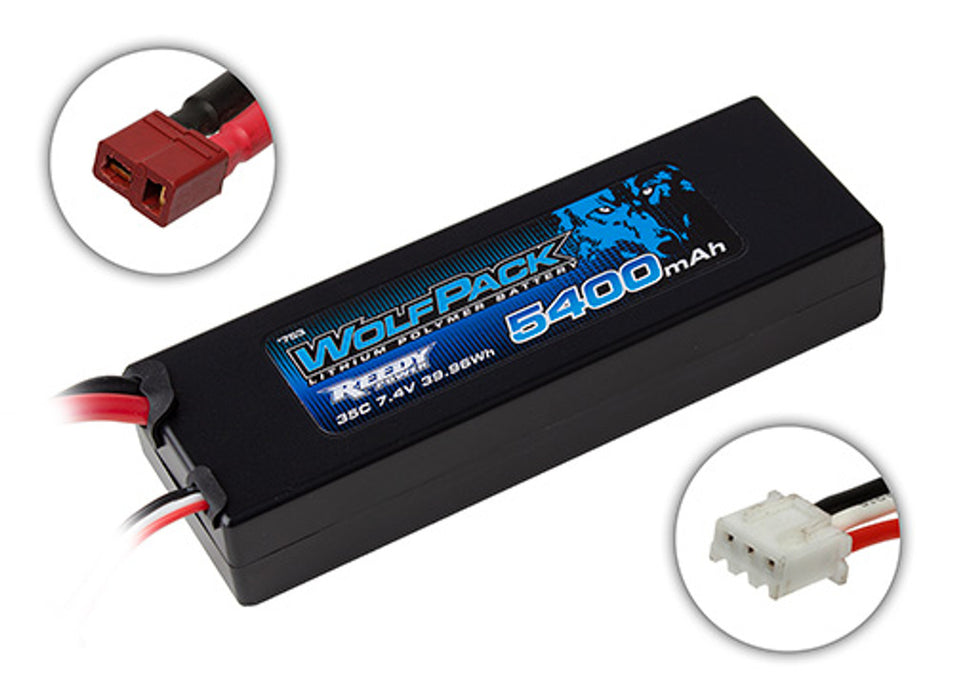 Team Associated 753 WolfPack LiPo 5400mAh 35C 2S 7.4V with T-Plug