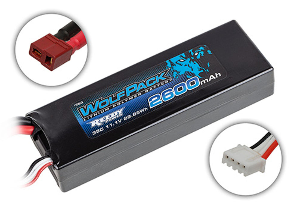 Team Associated 763 Reedy WolfPack LiPo 2600mAh 35C 11.1V with T-Plug (Deans)