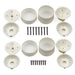 Team Associated 7807 White RC10T Wide Rear and Narrow Front Wheels (3 Piece)