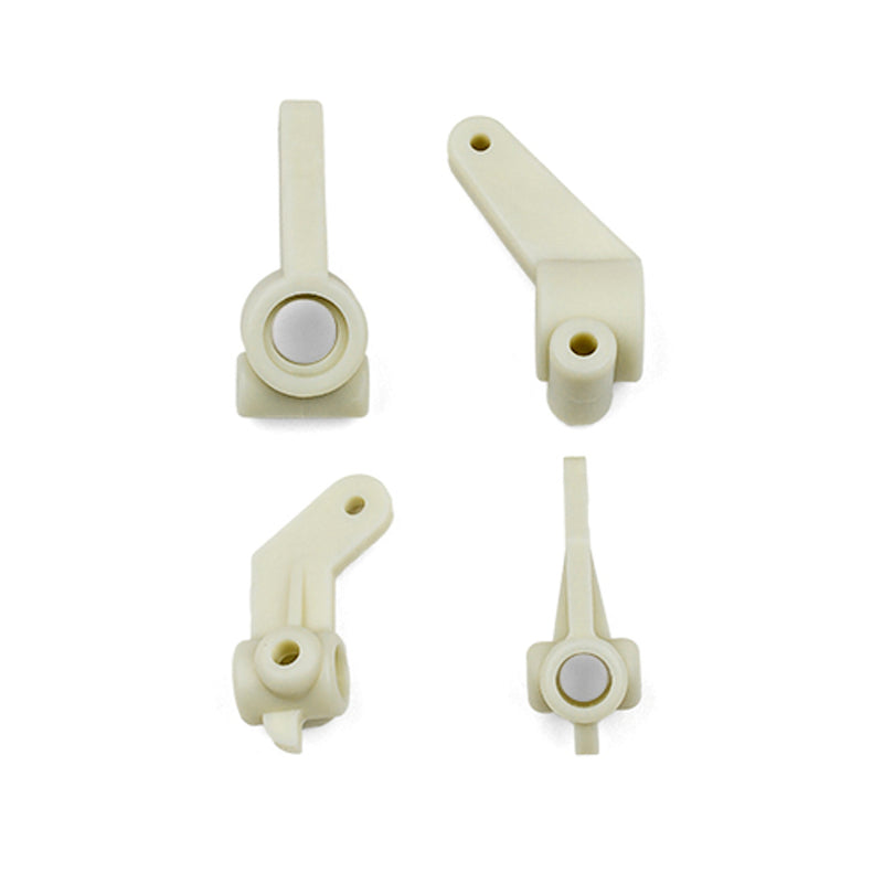 Team Associated 7810 White Inline Steering Blocks and Rear Hub Carriers 0 deg