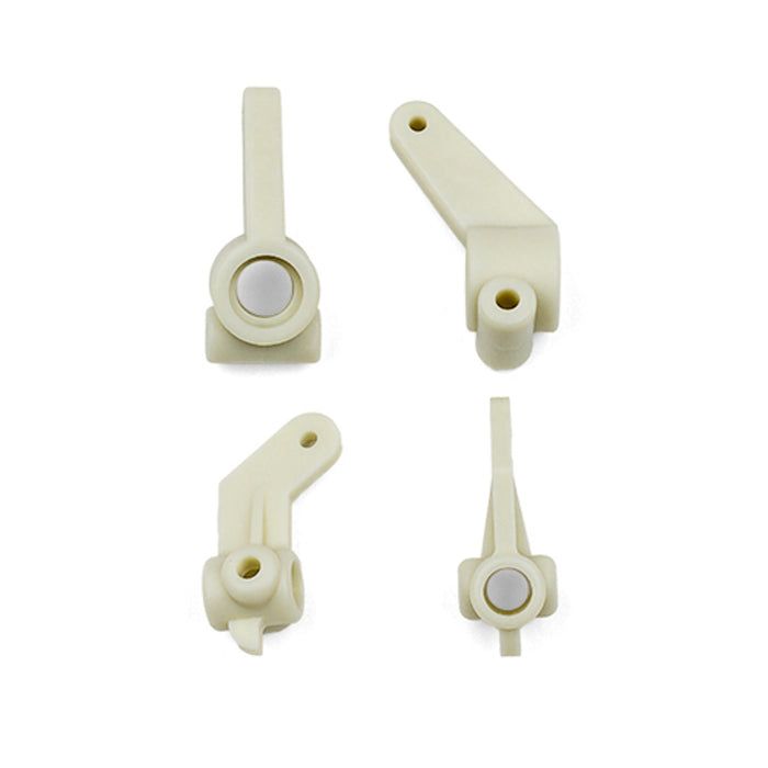 Team Associated 7810 White Inline Steering Blocks and Rear Hub Carriers 0 deg
