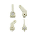 Team Associated 7810 White Inline Steering Blocks and Rear Hub Carriers 0 deg