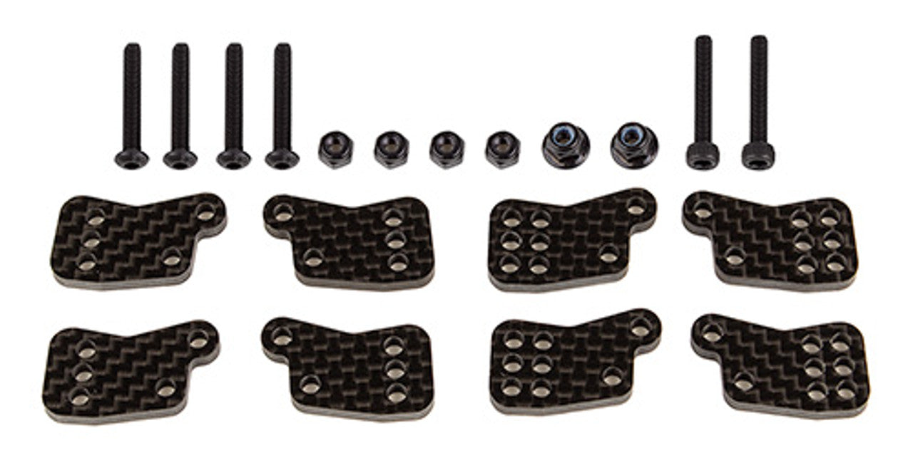 Team Associated 81649 RC8B4.1 Factory Team Carbon Fiber Rear Hub Tower Set for RC8B4.1/RC8B4.1e