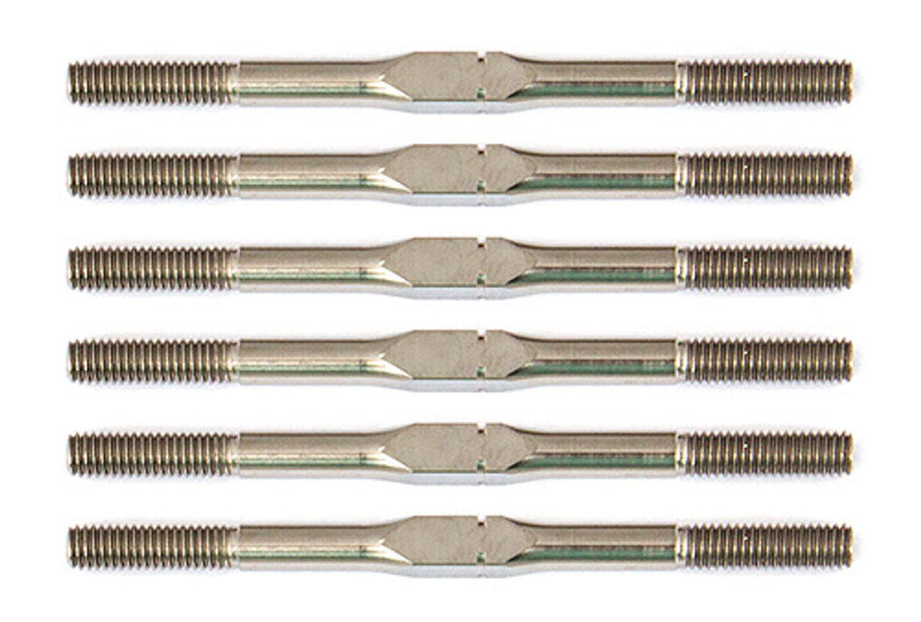 Team Associated 91727 Silver 3x48mm Factory Team Titanium Turnbuckle Set for RC10B6.1