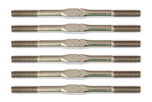 Team Associated 91727 Silver 3x48mm Factory Team Titanium Turnbuckle Set for RC10B6.1