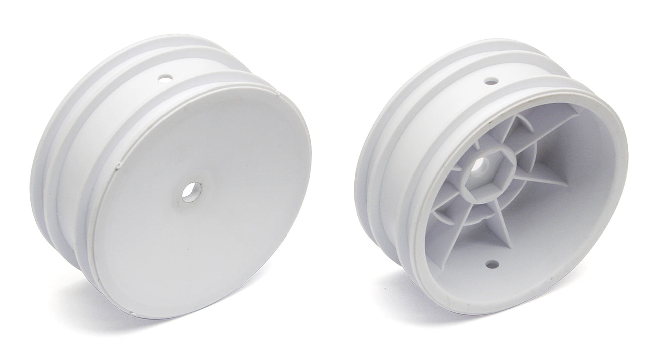 Team Associated 9690 Buggy Front Hex Wheels White for RC10 B4 B5 B6