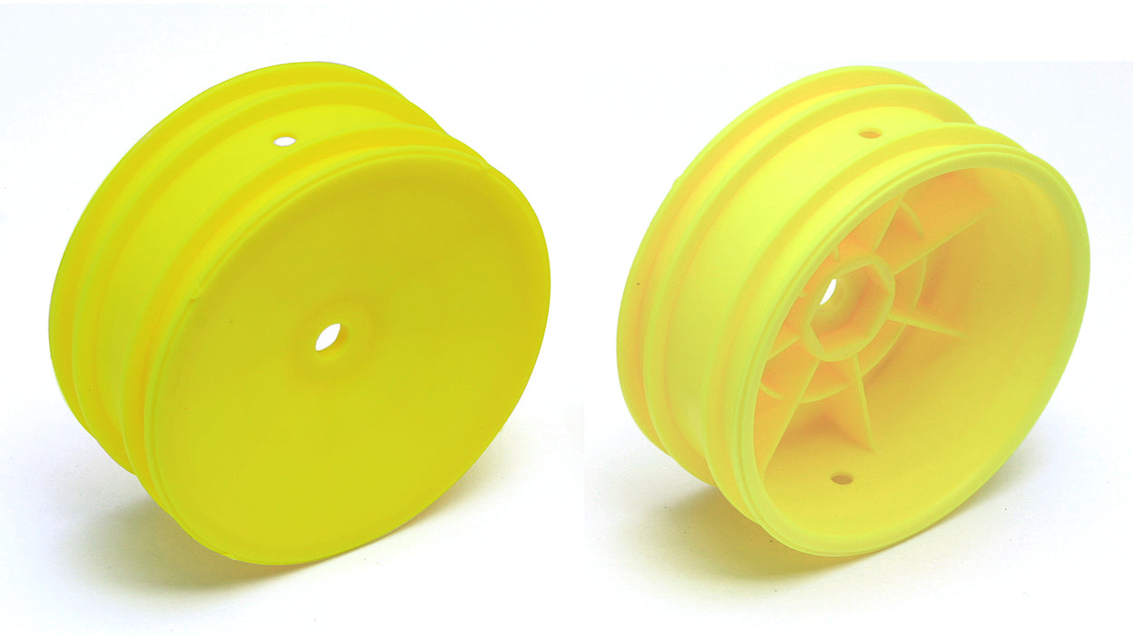 Team Associated 9691 Buggy Front Hex Wheels Yellow for RC10 B4 B5 B6