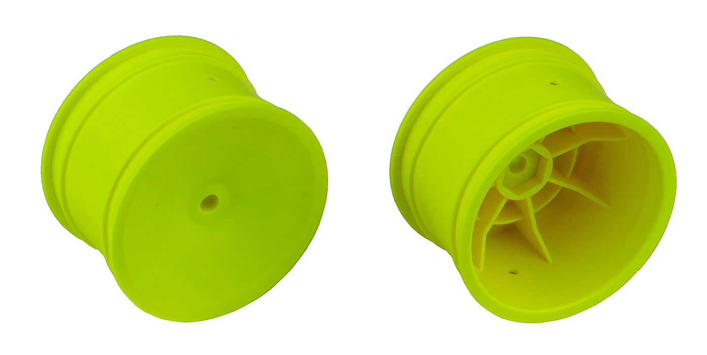 Team Associated 9696 Buggy Rear Hex Wheels Yellow for RC10 B4 B5 B6