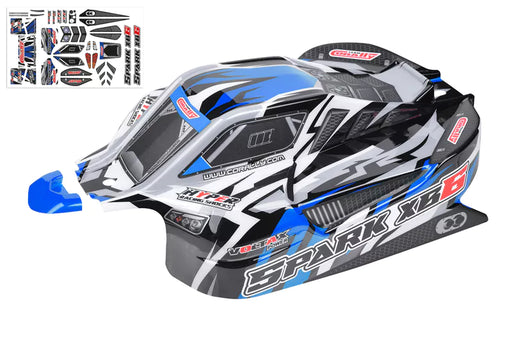 Team Corally C-00180-1168-B Blue Polycarbonate Body with Decal Sheet fits Spark XB6