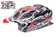 Team Corally C-00180-1168-R Red Polycarbonate Body with Decal Sheet fits Spark XB6