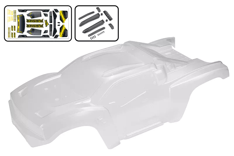 Team Corally C-00180-389 Clear and cut Body for Punisher XP