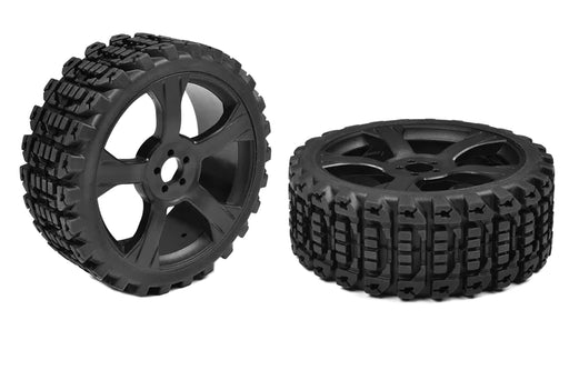 Team Corally C-00180-611 Off-Road 1/8 Buggy Tires Xprit Glued on Black Rims 1 pair