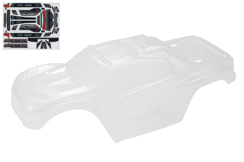 Team Corally C-00180-624 Polycarbonate Body, Sketer XP 4S, Clear, Cut