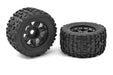Team Corally C-00180-632 Grabber Monster Truck Tires XL4S Mounted on Black Rims 1 pair