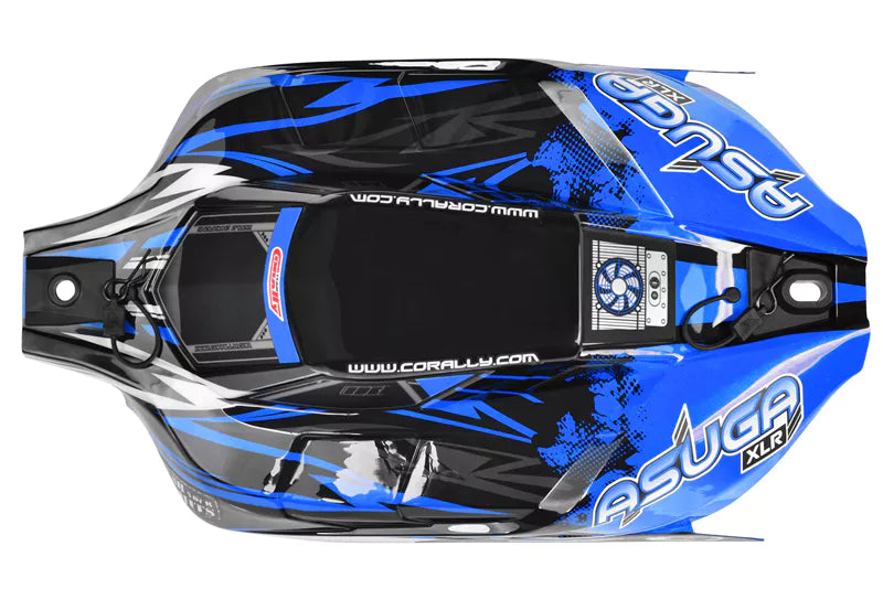 Team Corally C-00180-857-B Blue Pre-Cut Polycarbonate Body fits Asuga XLR