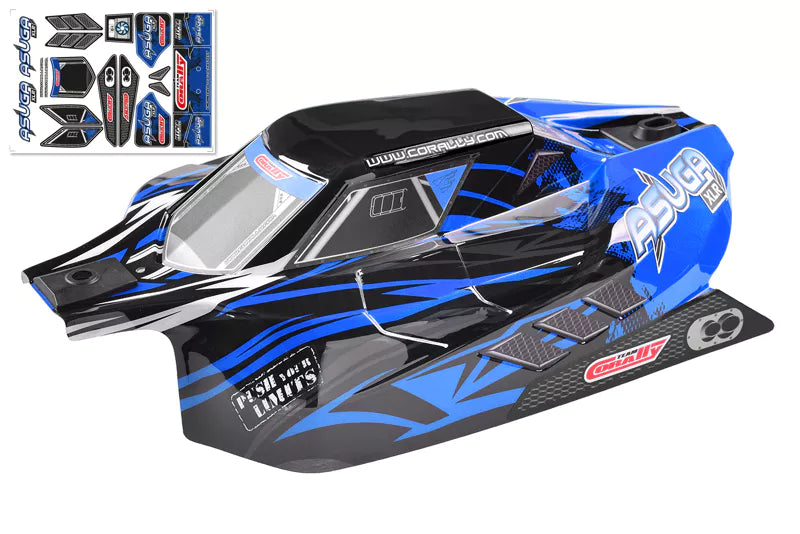 Team Corally C-00180-857-B Blue Pre-Cut Polycarbonate Body fits Asuga XLR