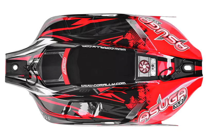 Team Corally C-00180-857-R Red Pre-Cut Polycarbonate Body fits Asuga XLR