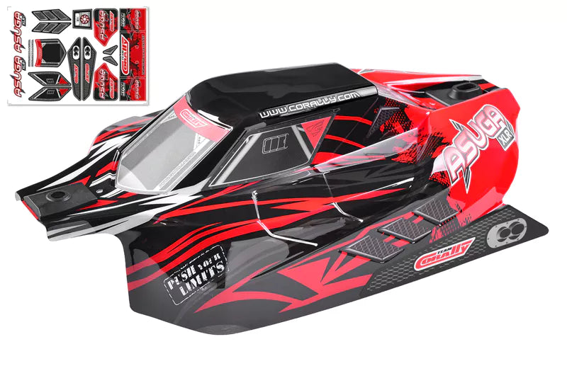 Team Corally C-00180-857-R Red Pre-Cut Polycarbonate Body fits Asuga XLR