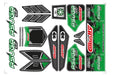Team Corally C-00180-858-G Decal Sheet for Asuga XLR Green Body