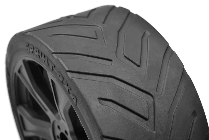 Team Corally C-00180-909 Sprint RXA fits Asuga XLR Low Profile Street Tires Glued on Black Rims 1 pair