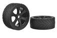 Team Corally C-00180-909 Sprint RXA fits Asuga XLR Low Profile Street Tires Glued on Black Rims 1 pair