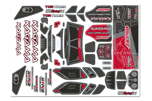 Team Corally C-00180-981-4 Red Decal Sheet for Kagama