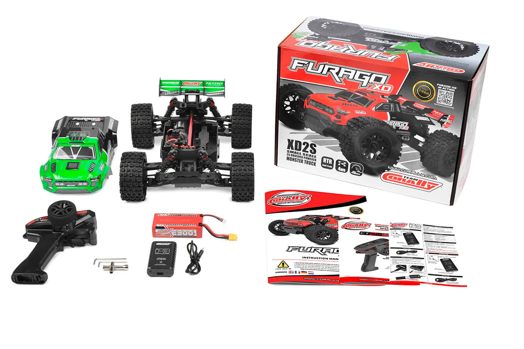 Team Corally C-00230-G Green FURAGO XD 4WD 2S Small Scale RTR Monster Truck