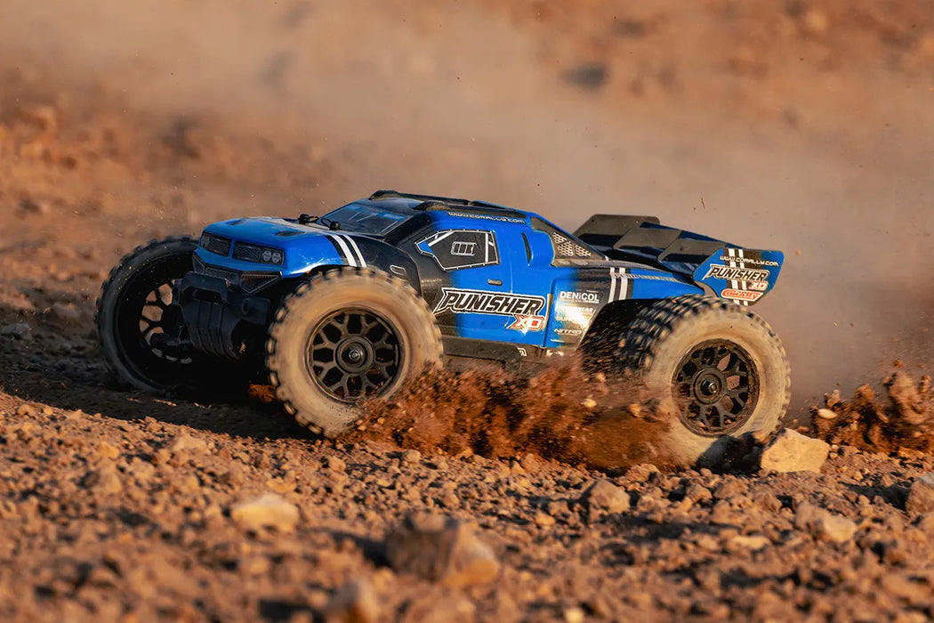 Team Corally C-00231-B Blue PUNISHER XD 4WD 2S Small Scale RTR Monster Truck