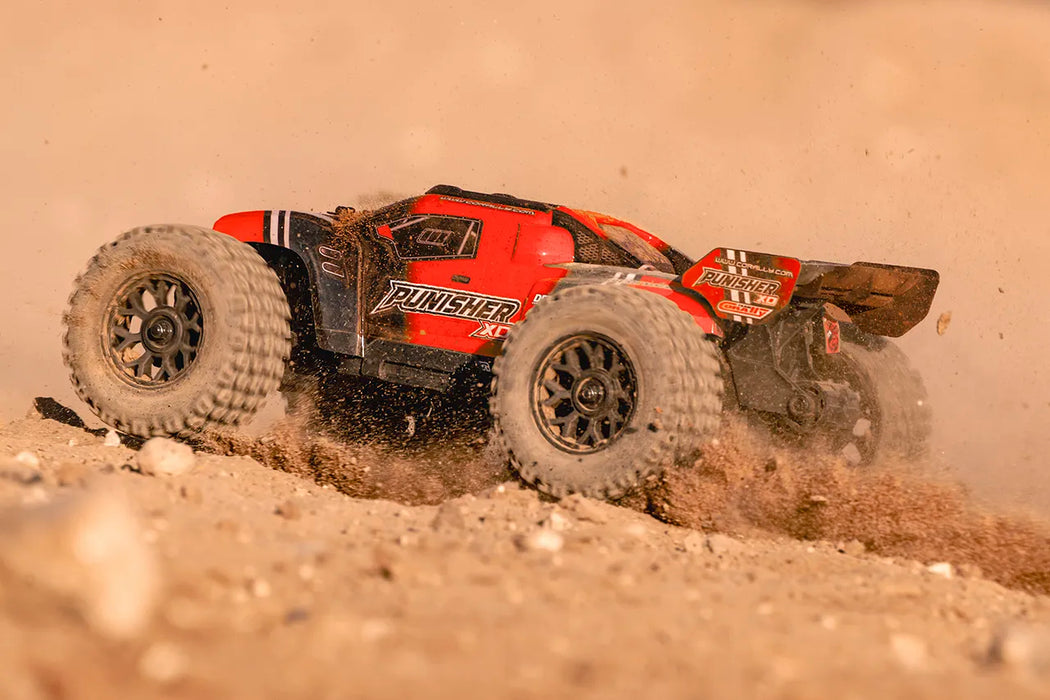 Team Corally C-00231-R Red PUNISHER XD 4WD 2S Small Scale RTR Monster Truck